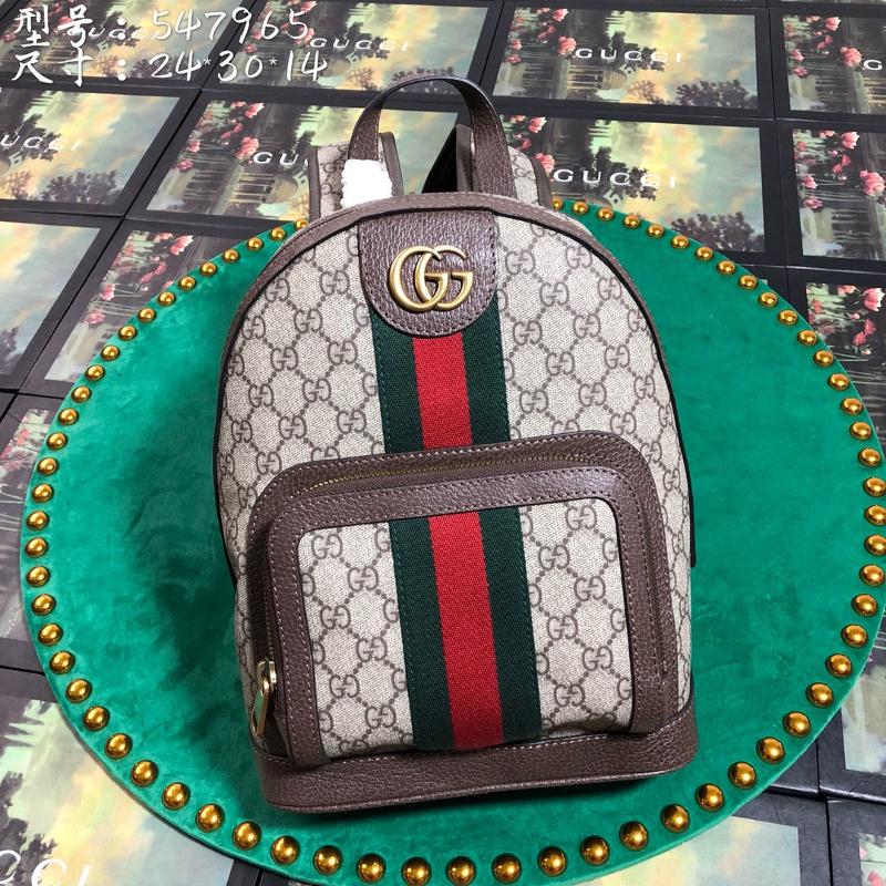 Gucci Backpacks Handbag 547965PVC with leather apricot color